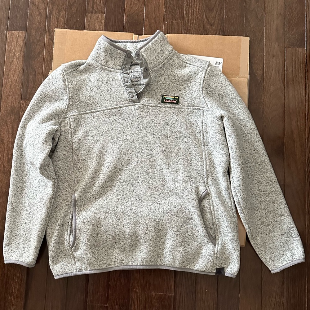 LL Bean Fleece Snap Pullover